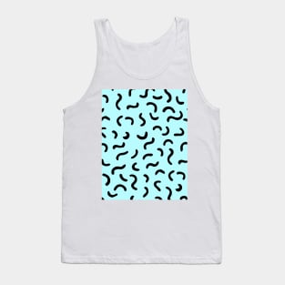 Fancy line blue pastel pattern Tank Top